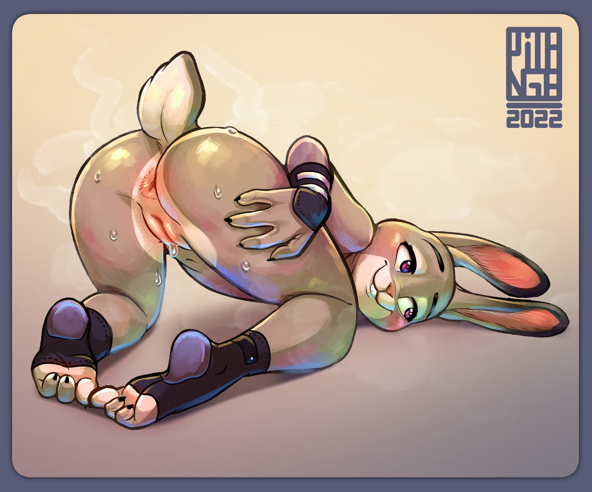 Judy - NSFW, Furry, Anthro, Art, Yiff, Furotica, Furry rabbit, Zootopia, Ca...