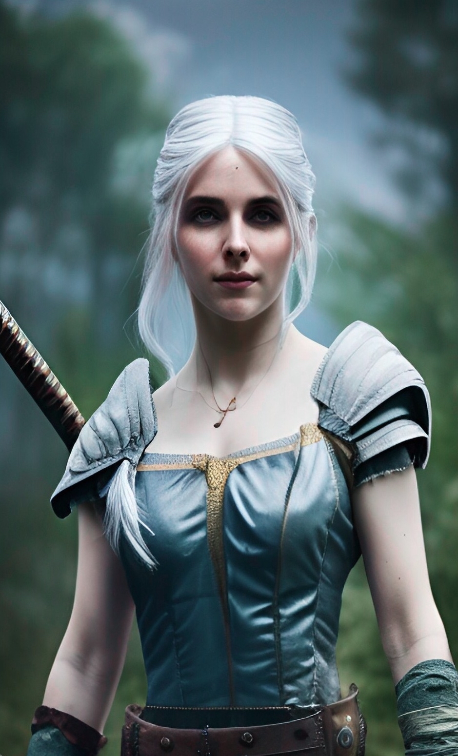 The Witcher 3 characters from the neural network - My, Нейронные сети, Wombo neural network, Geralt of Rivia, Triss Merigold, Yennefer, Longpost, Neural network art