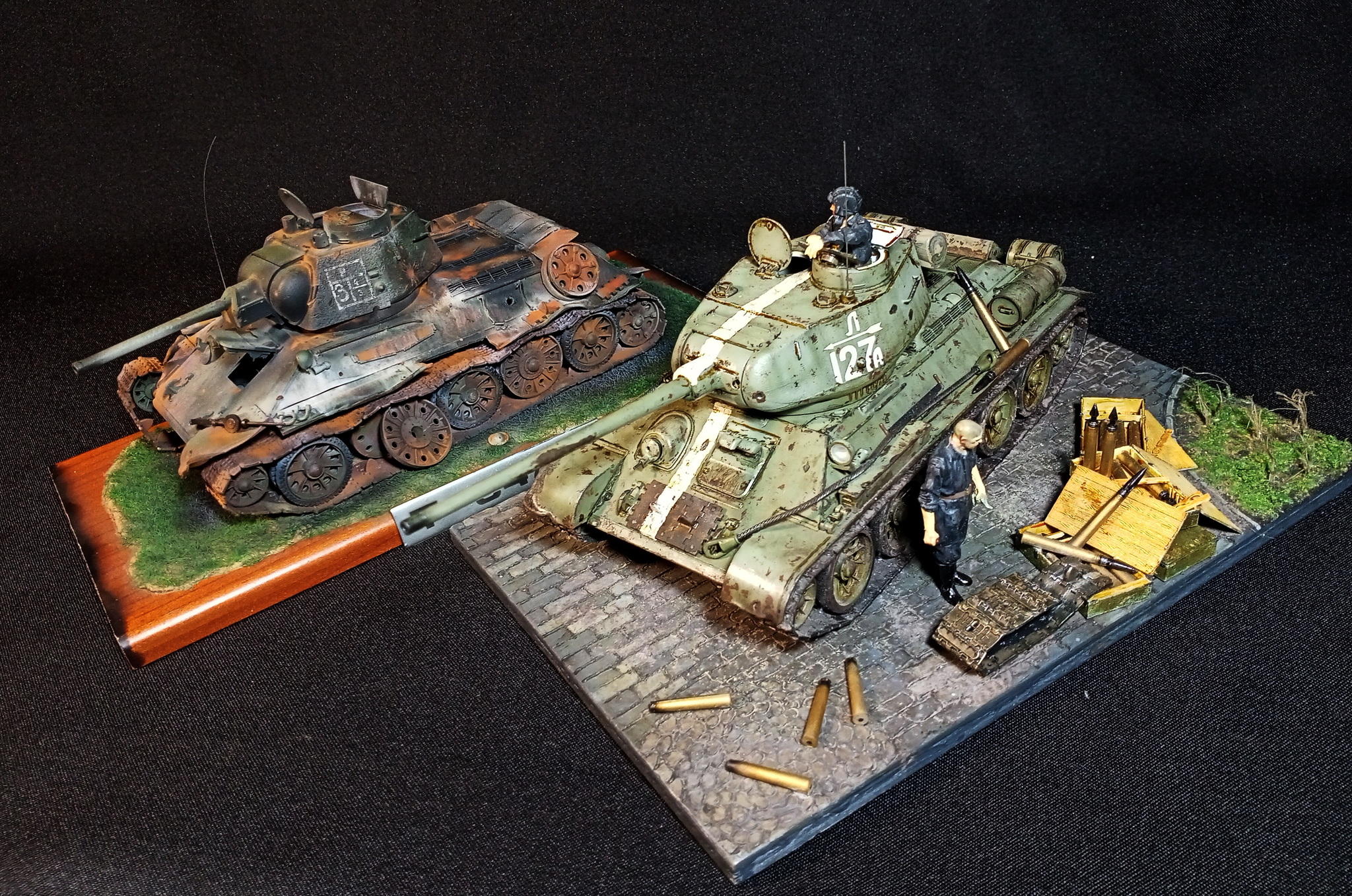The best thirty-four with a three-inch. T-34/76 mod. 1943 - My, Modeling, Stand modeling, Prefabricated model, Miniature, With your own hands, Needlework without process, Story, Scale model, Collection, Collecting, Tanks, Armored vehicles, Technics, Military equipment, Interesting, The Second World War, The Great Patriotic War, T-34, Diorama, Video, Longpost