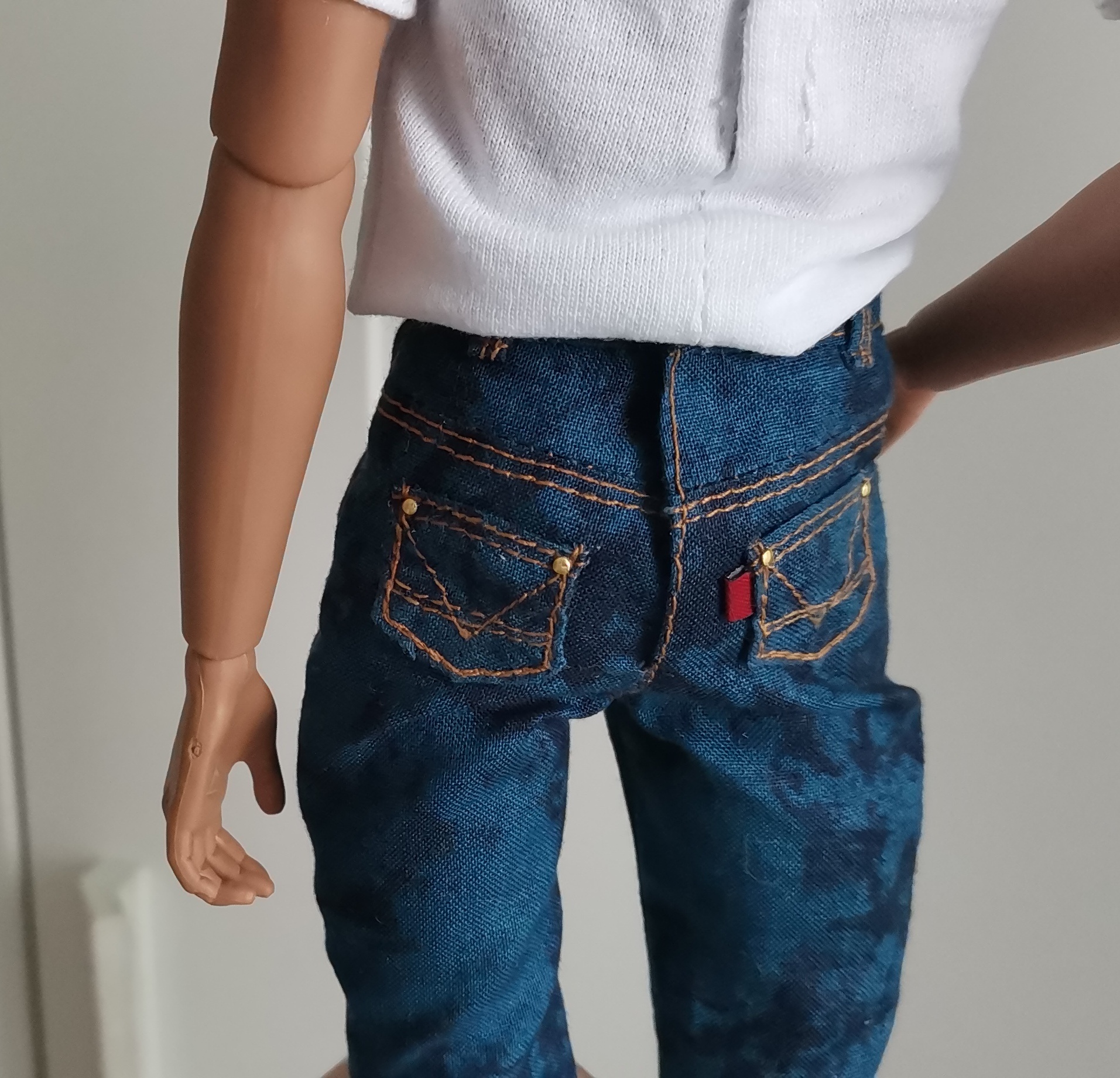 doll jeans - My, Needlework with process, Miniature, Hobby, Sewing, Longpost