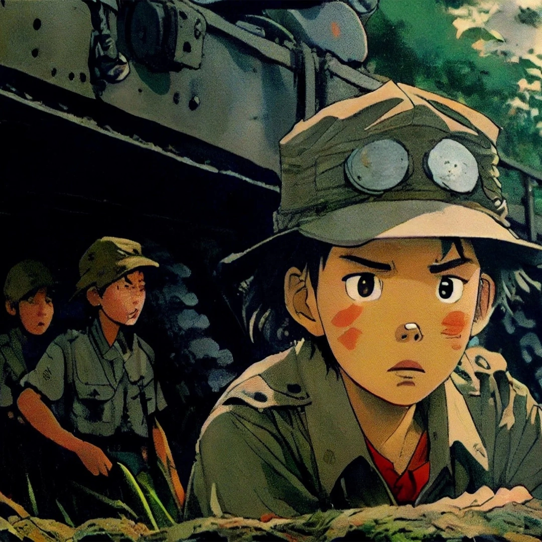 The Midjourney neural network was asked to imagine what an anime about the history of communism could look like - Midjourney, Нейронные сети, Communism, the USSR, Che Guevara, Stalin, Vietnam war, Artificial Intelligence, Longpost, Anime