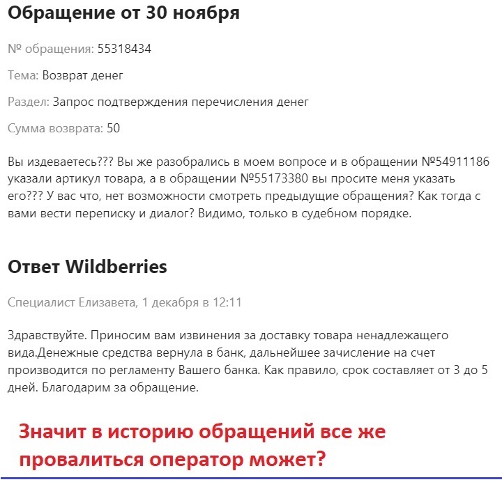 Another article of illegal income from Wildberries? - Emotions, Wildberries, Negative, Deception, Cheating clients, A complaint, Longpost