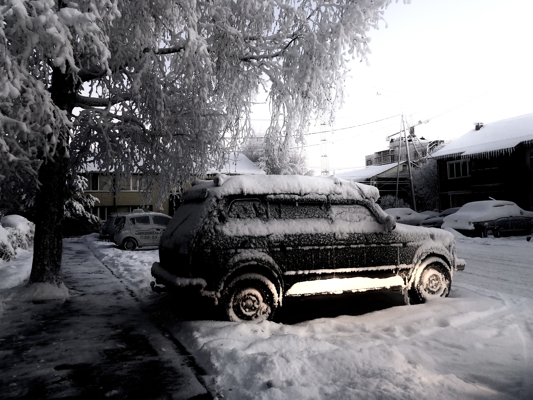 Winter... - My, Khanty-Mansiysk, Snow, Auto
