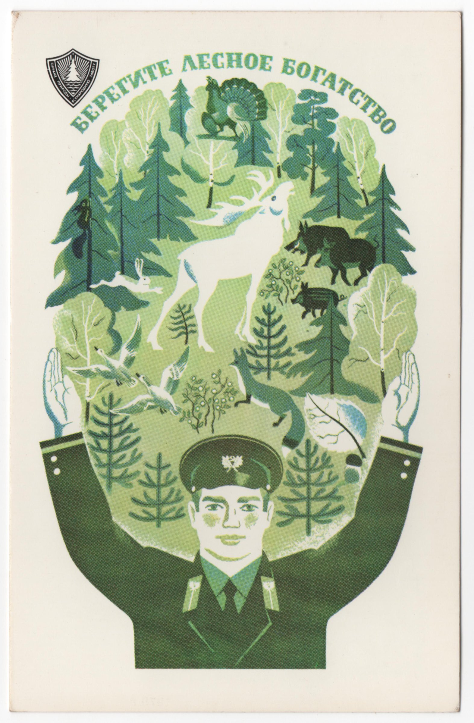Советские плакаты про лес