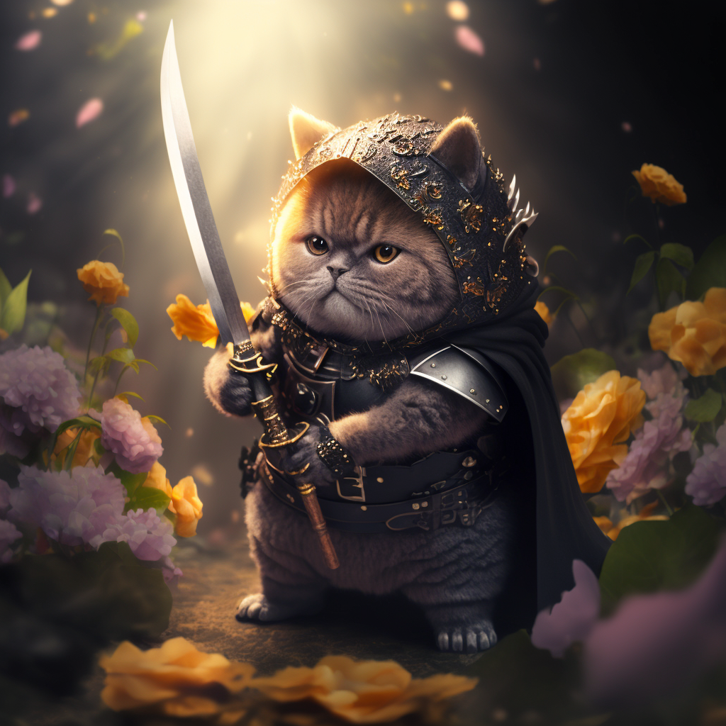 Kittens in armor from the Kingdom of Midjourney - My, Midjourney, Art, Artificial Intelligence, cat, Longpost