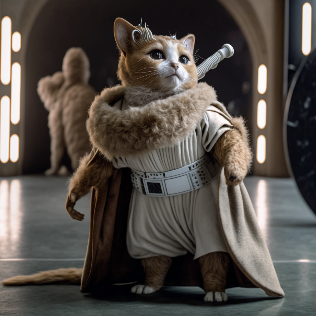 Star Wars cat universe. midjourney - My, Midjourney, Нейронные сети, Images, Star Wars, cat