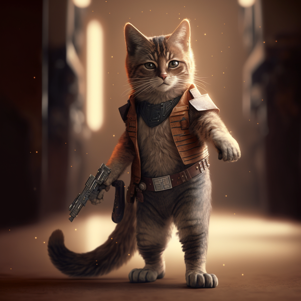 Star Wars cat universe. midjourney - My, Midjourney, Нейронные сети, Images, Star Wars, cat