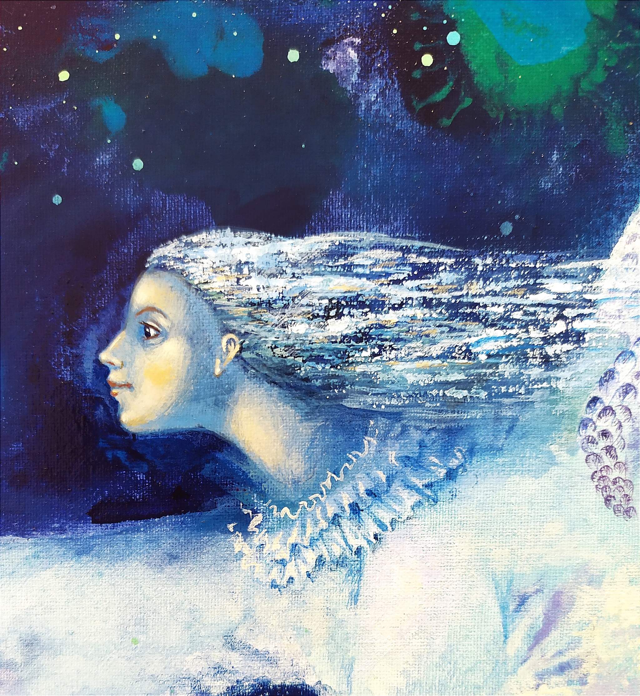 Painting Journey - My, Painting, Fantasy, Story, Angel, cat, Longpost