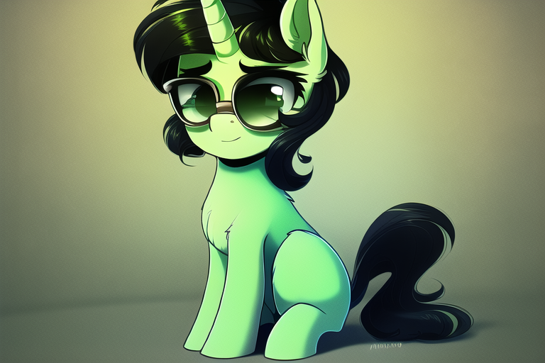 Glasses - My little pony, Filly Anon, Neural network art