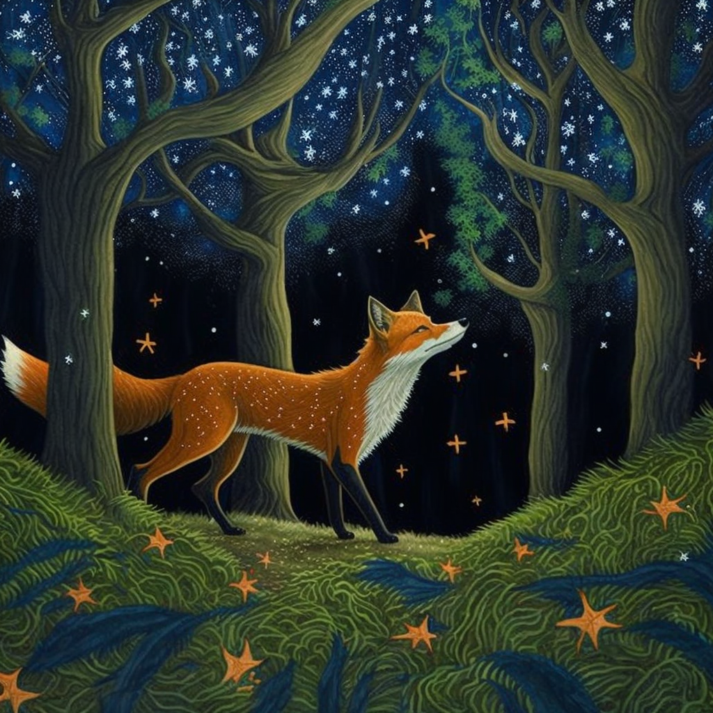 Foxes from a neural network - Fox, Midjourney, The calendar, Nixie, Longpost