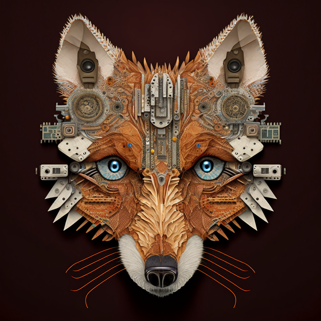 Foxes from a neural network - Fox, Midjourney, The calendar, Nixie, Longpost