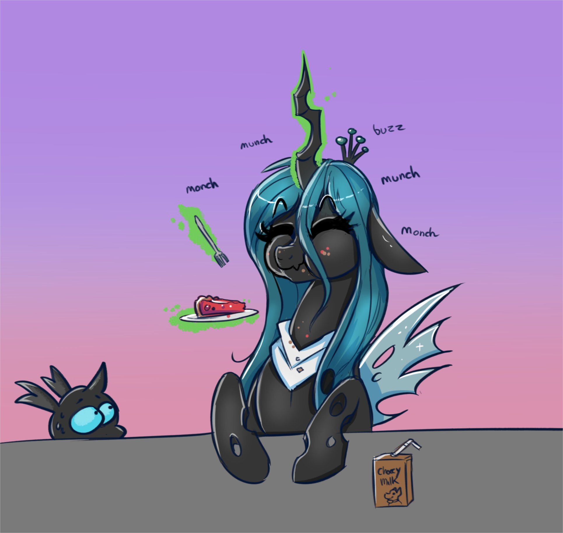 royal snack - My little pony, PonyArt, Changeling, Queen chrysalis, Ravensunart