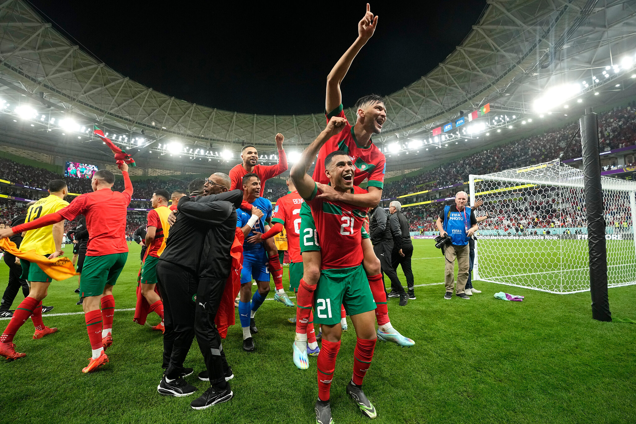 Morocco national team is the first African team in history to make it to the 1/2 World Cup - Football, Sport, World championship, Morocco, Portugal