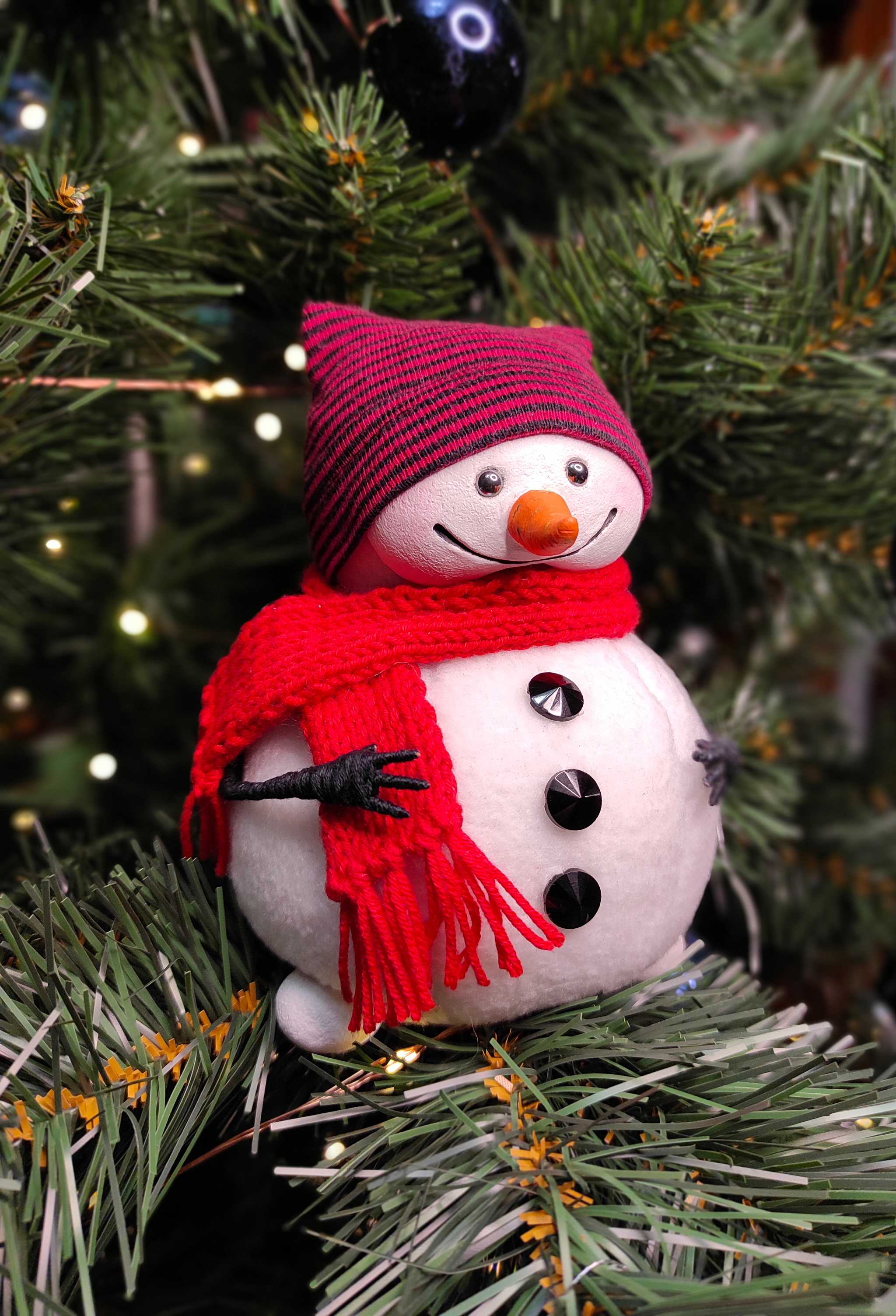 Snowman - My, Needlework without process, Author's toy, New Year, snowman, Needlework, Longpost