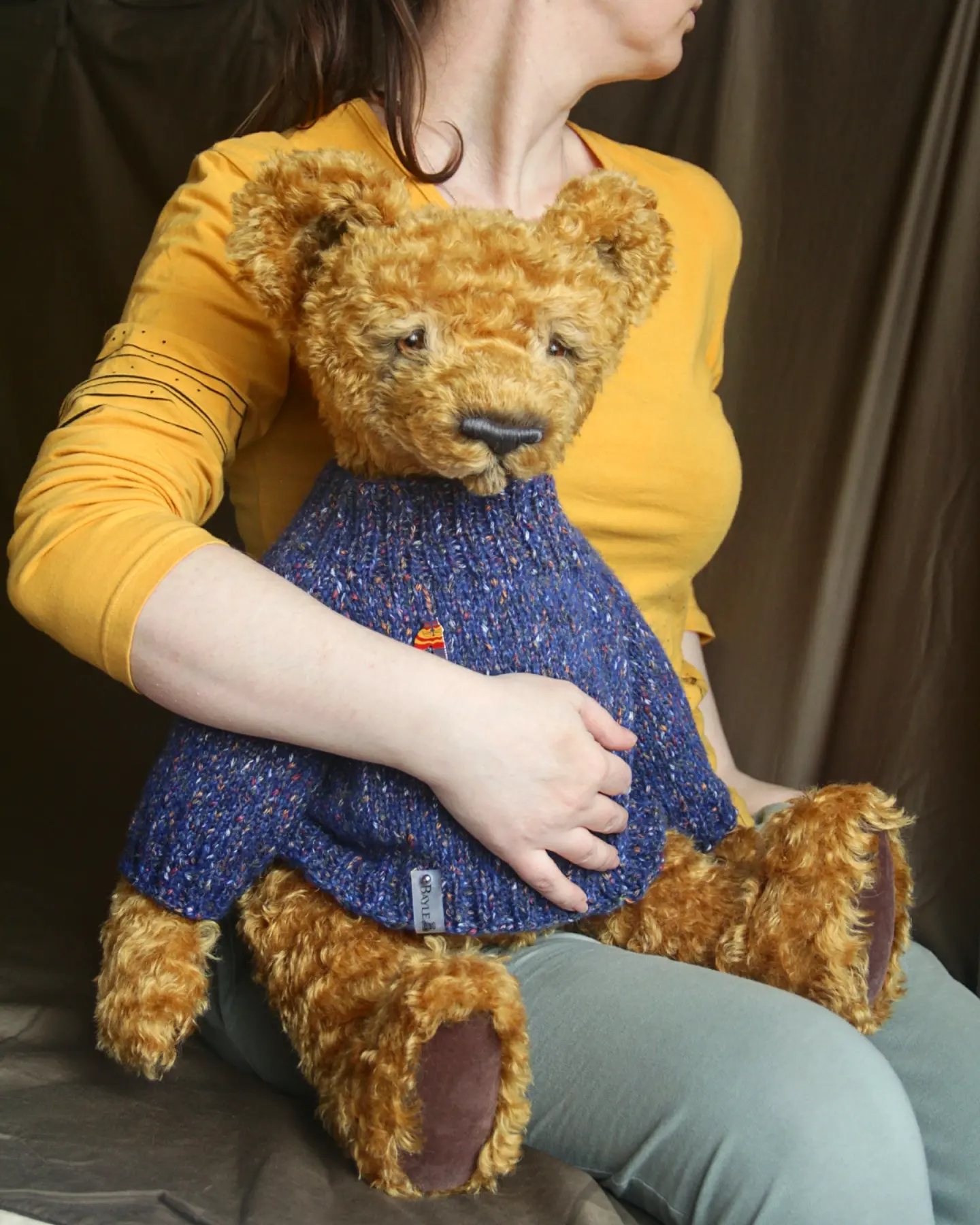 Big hugging bear - My, Teddy bear, Teddy's friends, Author's toy, Soft toy, Interior toy, Knitting, Knitting, Pullover, Needlework, Needlework without process, Presents, New Year, Master, Handmade, With your own hands, Milota, Longpost