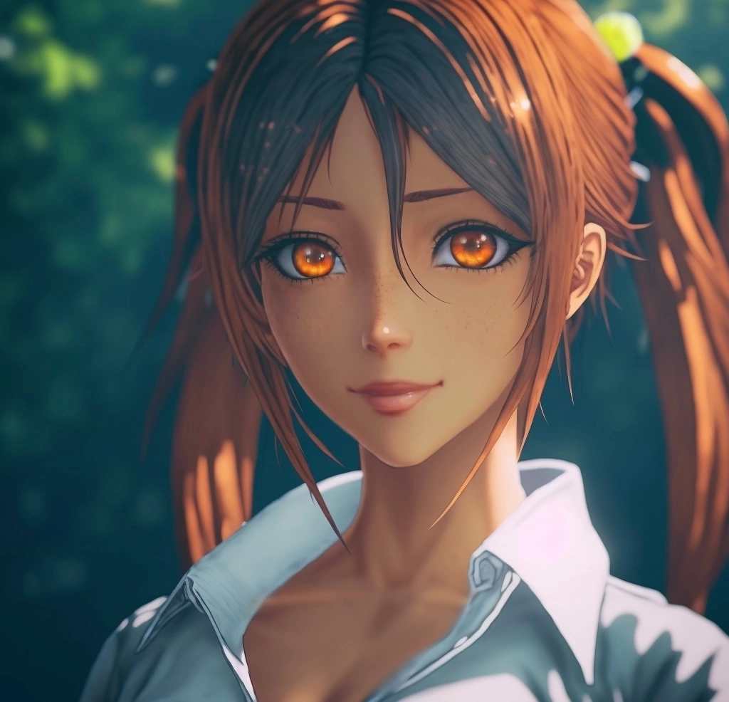 Girl with amber eyes - Endless summer, Visual novel, Alisa Dvachevskaya, Art