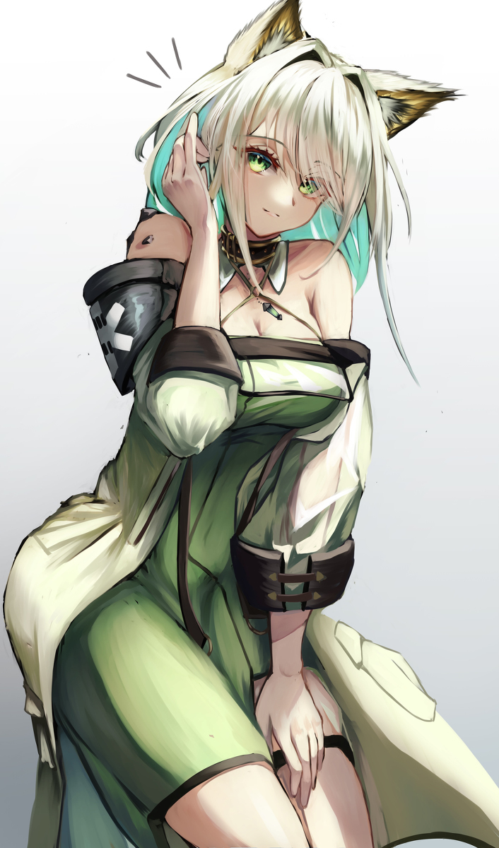 Kal'tsit - Anime art, Anime, Arknights, Kaltsit, Animal ears