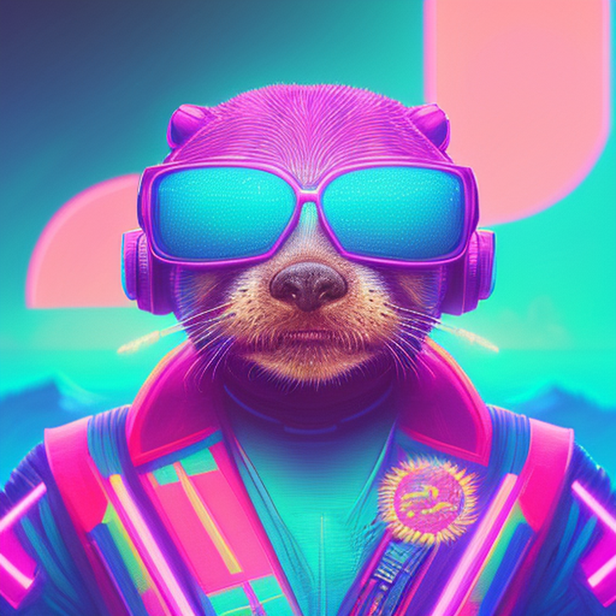 Do you love Syntwave? [2] - Now raccoon - My, Cyberpunk, Synthwave, Animals, Deep Learning, Art, Incredible, Stable diffusion, Longpost, Creation, Funny animals, Milota, Нейронные сети, Artificial Intelligence, Digital, Computer graphics, Midjourney, 2D, Characters (edit), Artstation