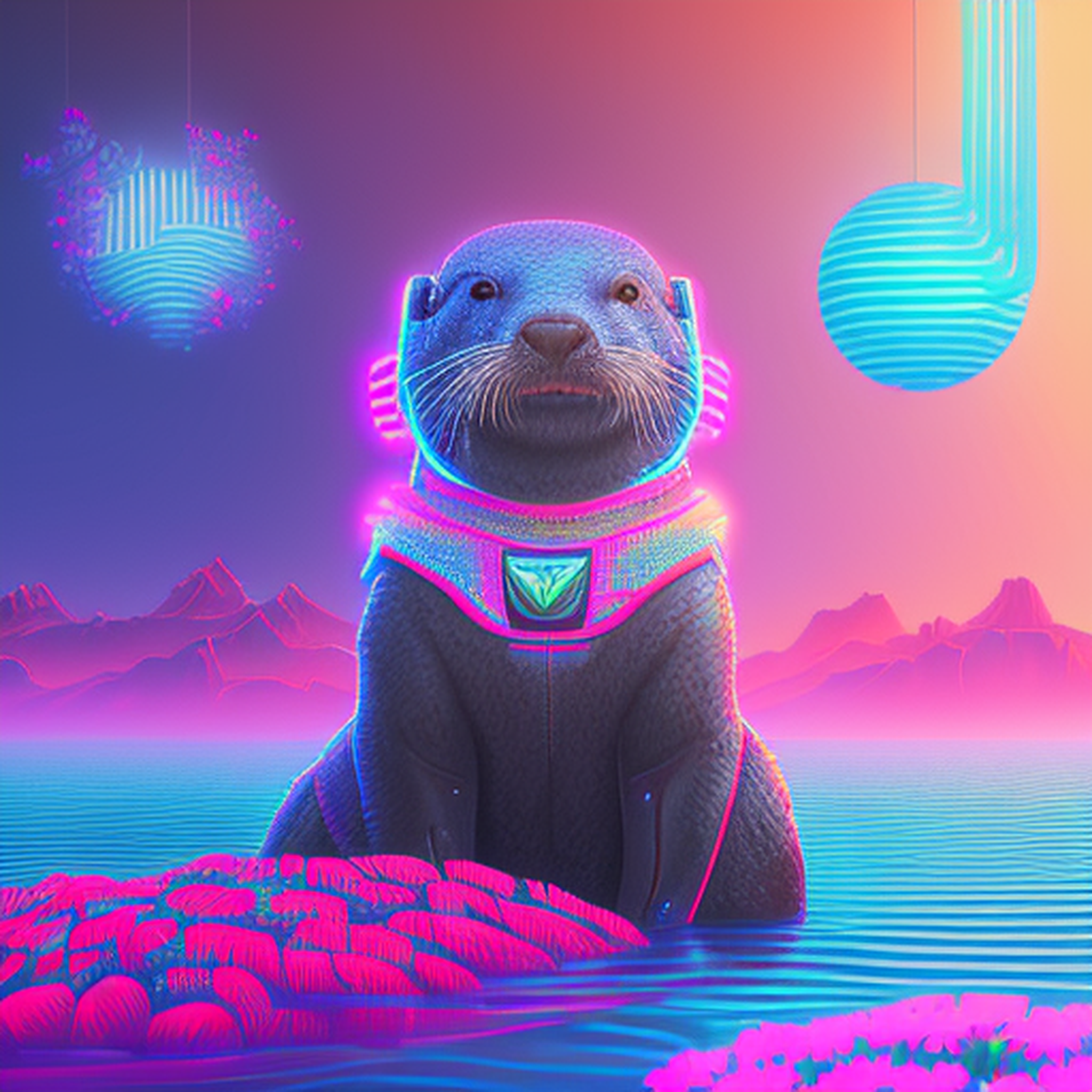 Do you love Syntwave? [2] - Now raccoon - My, Cyberpunk, Synthwave, Animals, Deep Learning, Art, Incredible, Stable diffusion, Longpost, Creation, Funny animals, Milota, Нейронные сети, Artificial Intelligence, Digital, Computer graphics, Midjourney, 2D, Characters (edit), Artstation