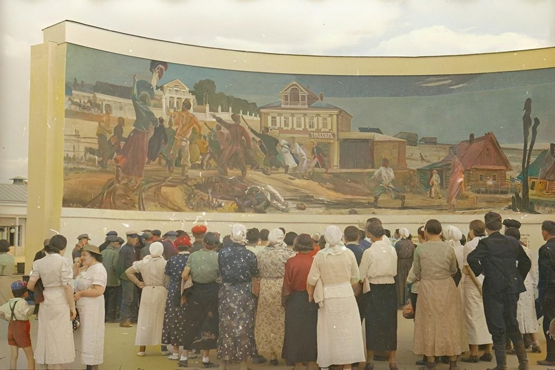 Camels, palm trees and tobacco fields - this was VDNKh (VSHV) at the opening. Historical photographs from 1939 - My, Colorization, Old photo, Architecture, the USSR, 1930s, VDNKh, VVC, Vshv, Moscow, Story, Longpost