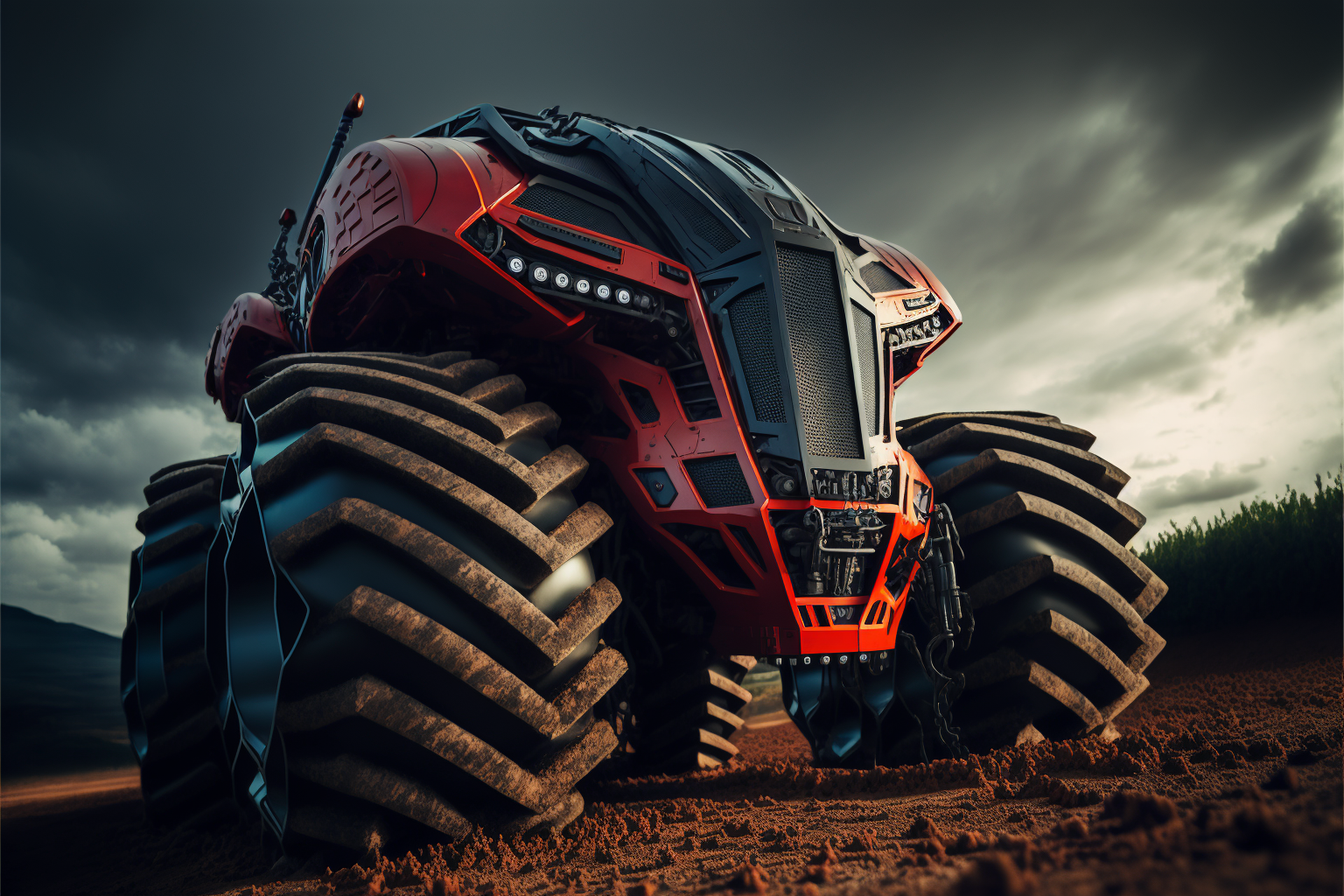 midjourney. Futuristic tractors - Midjourney, Нейронные сети, Art, Neural network art, Tractor, Longpost