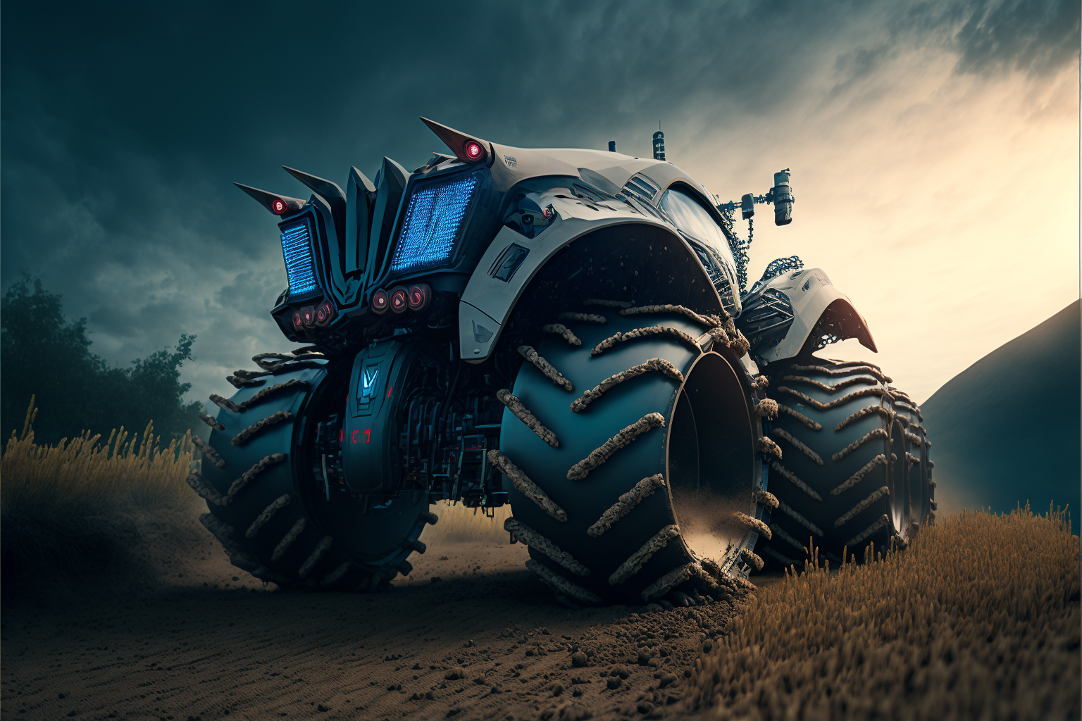 midjourney. Futuristic tractors - Midjourney, Нейронные сети, Art, Neural network art, Tractor, Longpost