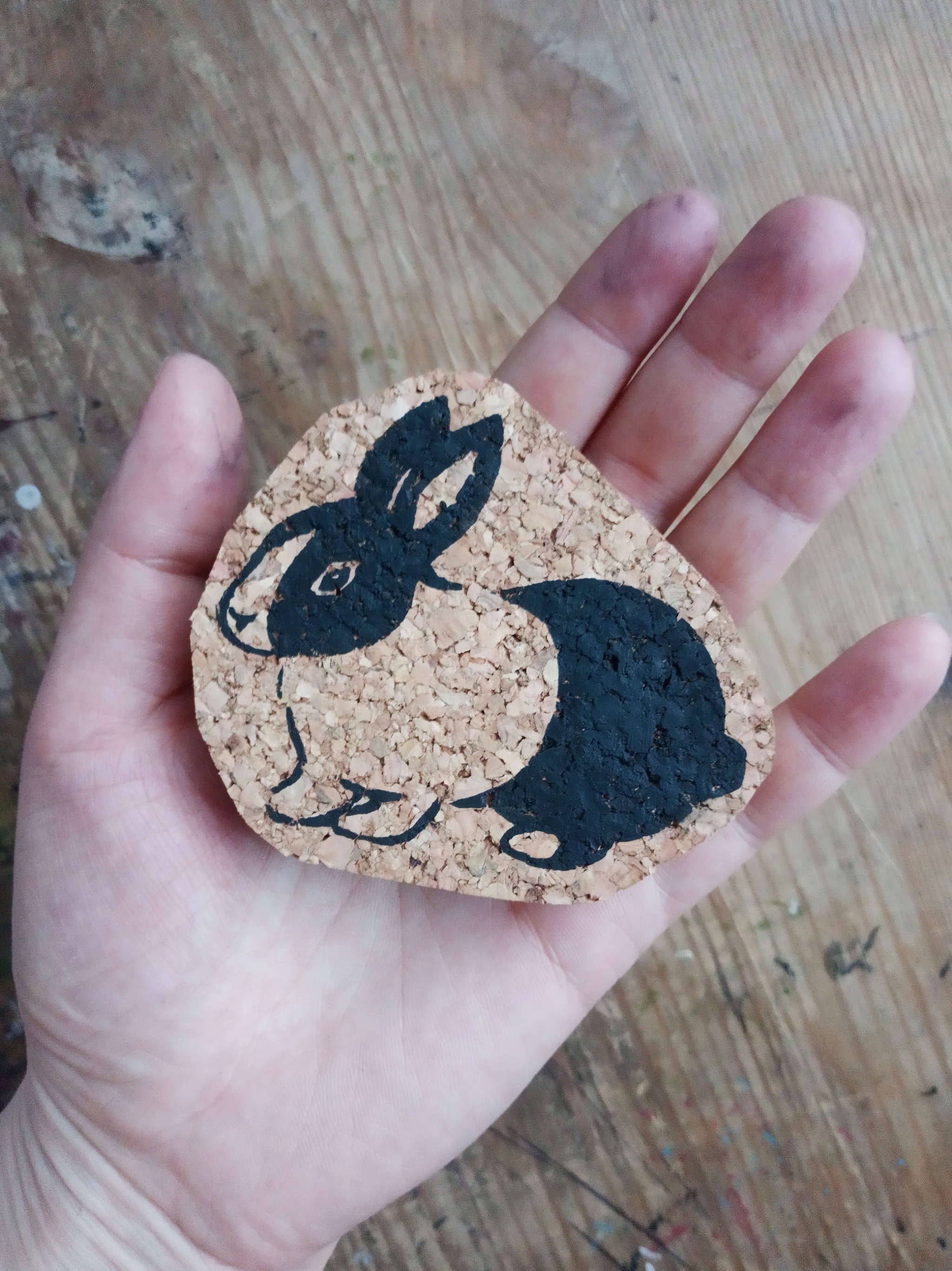 Rabbit stamps for printing - My, Stamp, Seal, Rabbit, Linocut, Symbol of the year, Longpost