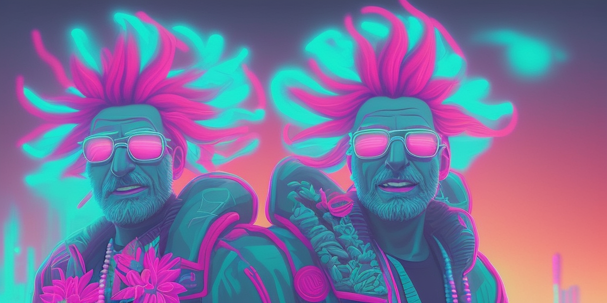 Synthwave Rick Baby! - My, Нейронные сети, Stable diffusion, Creation, Art, Cyberpunk, Midjourney, Artstation, Digital, 2D, Digital drawing, Longpost, Rick and Morty, Rick