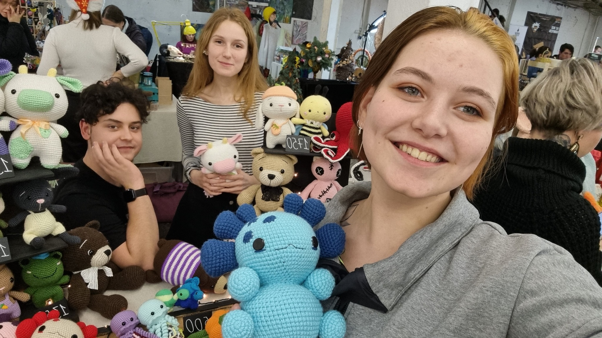 Our impressions of the 2nd participation in the market 4 seasons - My, Fair, Fair of Masters, Market, Knitting, Needlework, Needlework without process, Impressions, Girls, beauty, Amigurumi, Handmade, Soft toy, Longpost