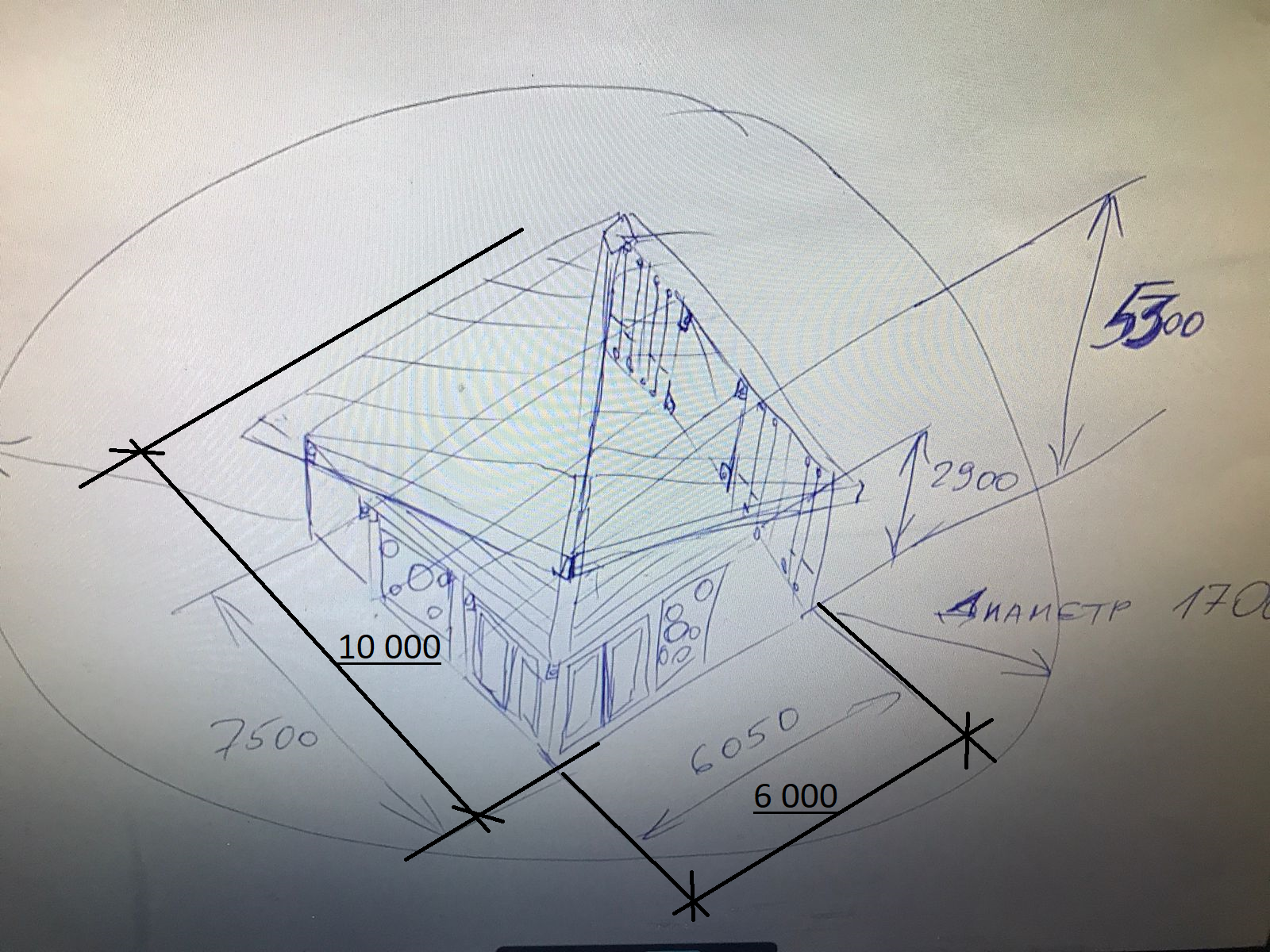 6x10x3m - Cafe - cheese factory (the roof is gable, divided into 2 triangles along the hypotenuse, price and all that) - My, Building, Repair, With your own hands, Construction, Sketch, Architecture, Art, Longpost, Furniture, Interior