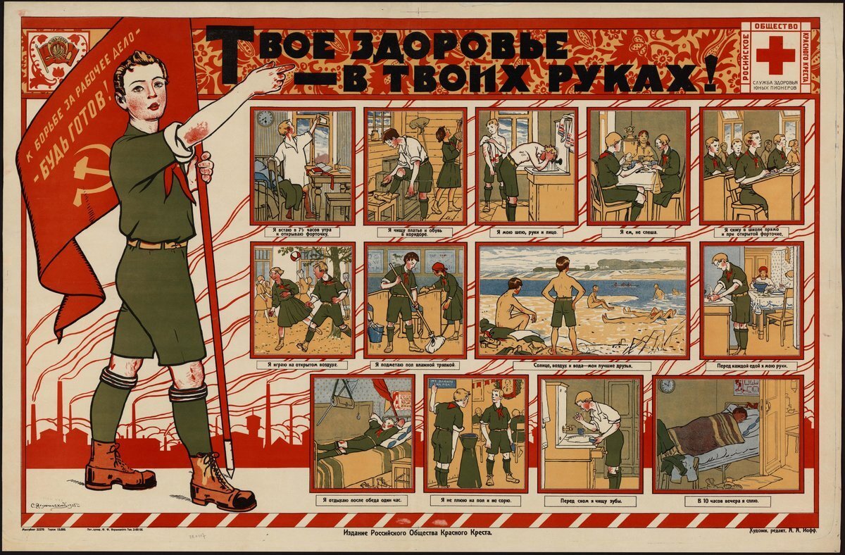 Soviet posters. Hygiene and sanitation part 2 - Poster, Soviet posters, Hygiene, Sanitation, Longpost