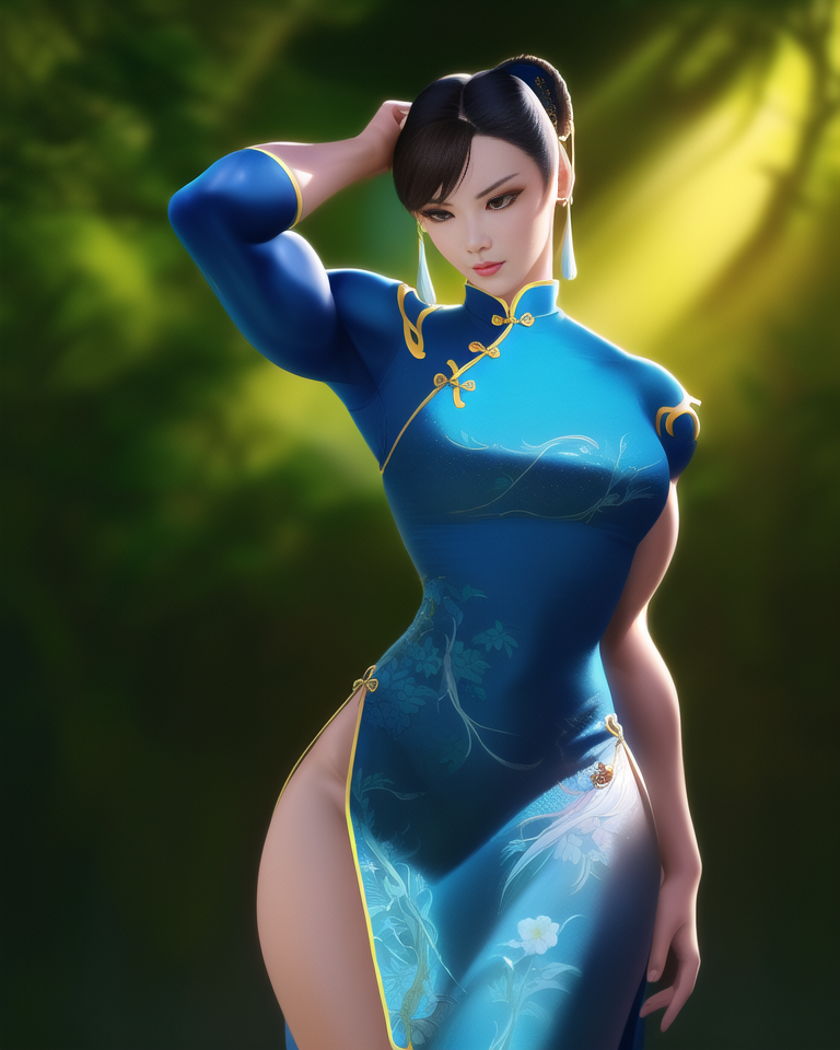 Chun-Li - Muscleart, Stable diffusion, Novelai, Chun-Li, Street fighter, Sleep-Sleep, Longpost, Girls, Bodybuilders, Muscle, Нейронные сети