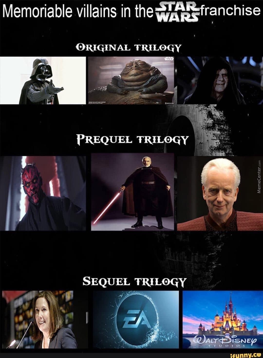 The main villains of the Star Wars universe - Humor, Star Wars, Picture with text