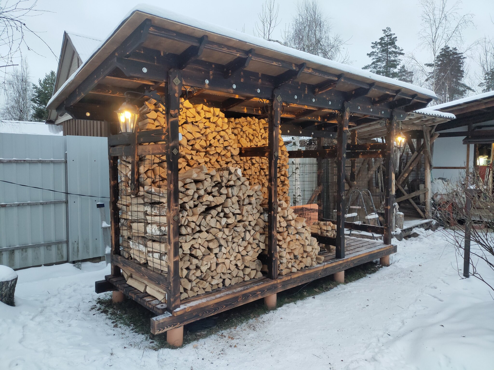 Woodcutter (part 5). Final - My, Woodshed, Dacha, Samostroy, Longpost, Wood products, Decor, Crafts, Woodworking