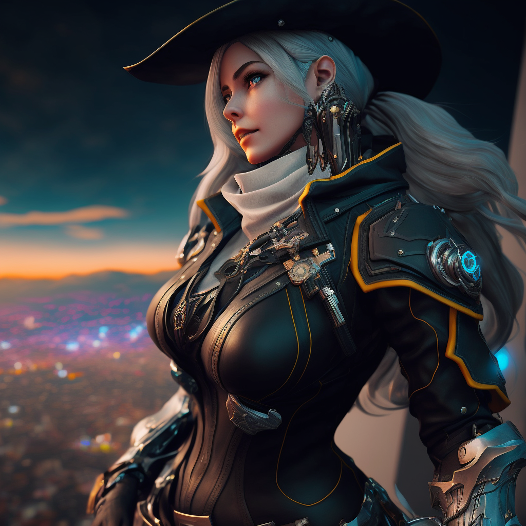 Overwatch - My, Midjourney, Нейронные сети, Computer games, Overwatch, Ashe, Longpost