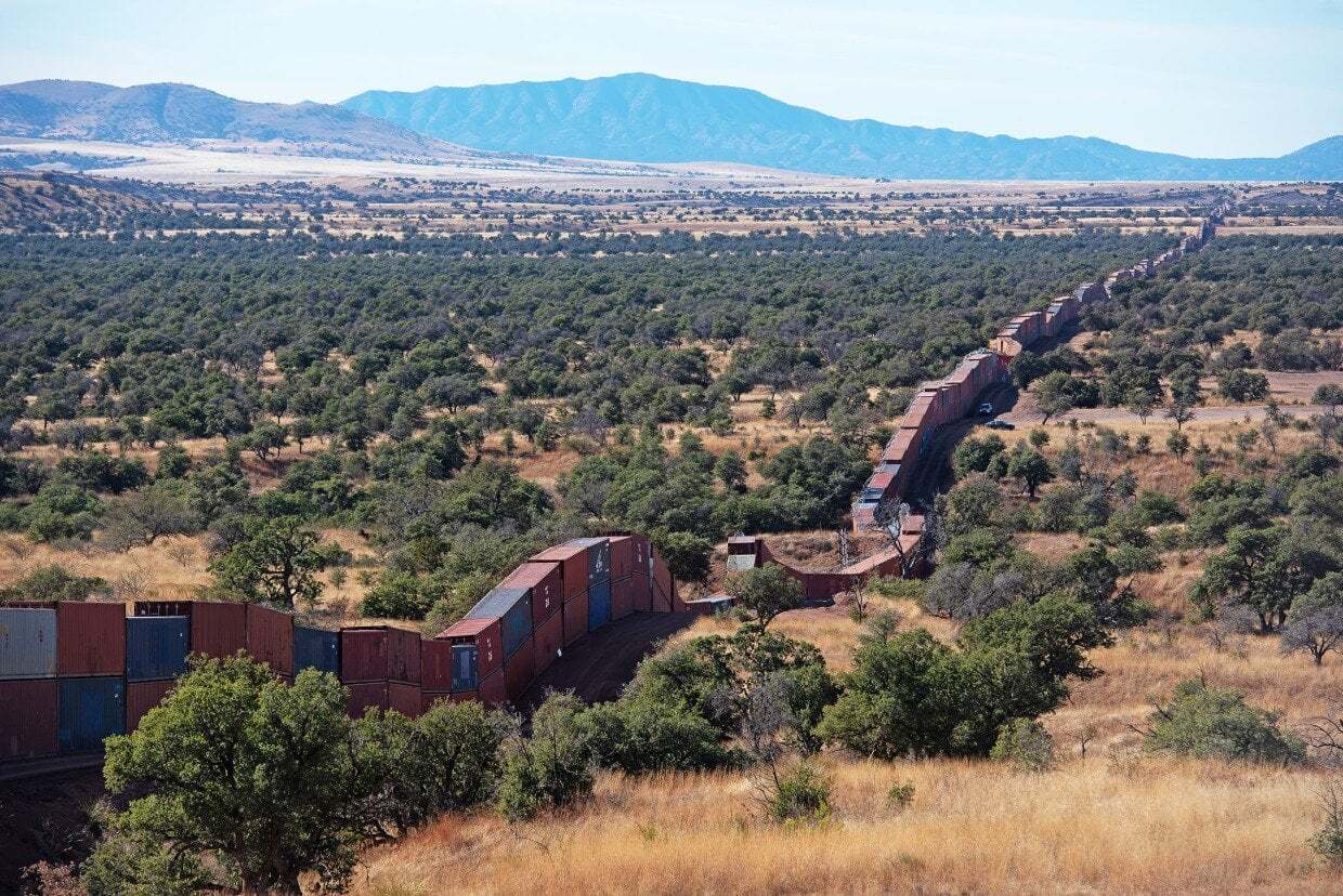 This is the border between Arizona and Mexico - USA, Mexico, Arizona, The border, Container