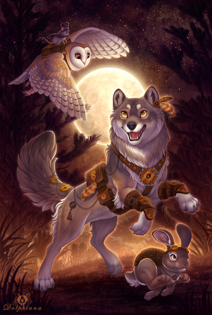 forest adventure - Furry, Art, Furry feral, Furry art, Dolphiana