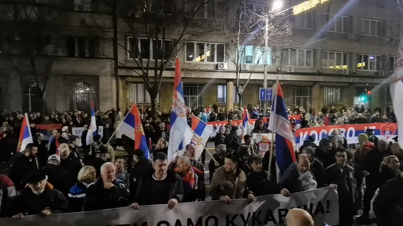 A march in support of Kosovo Serbs takes place in Belgrade 12/16/2022 - Politics, Media and press, news, Serbia, Kosovo, Belgrade, Serbs, Prince Alexander Nevsky, Video, Longpost