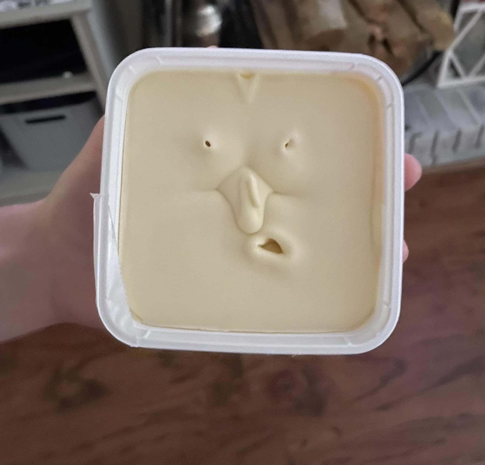 When I realized my purpose - The photo, Butter, Package, Pareidolia