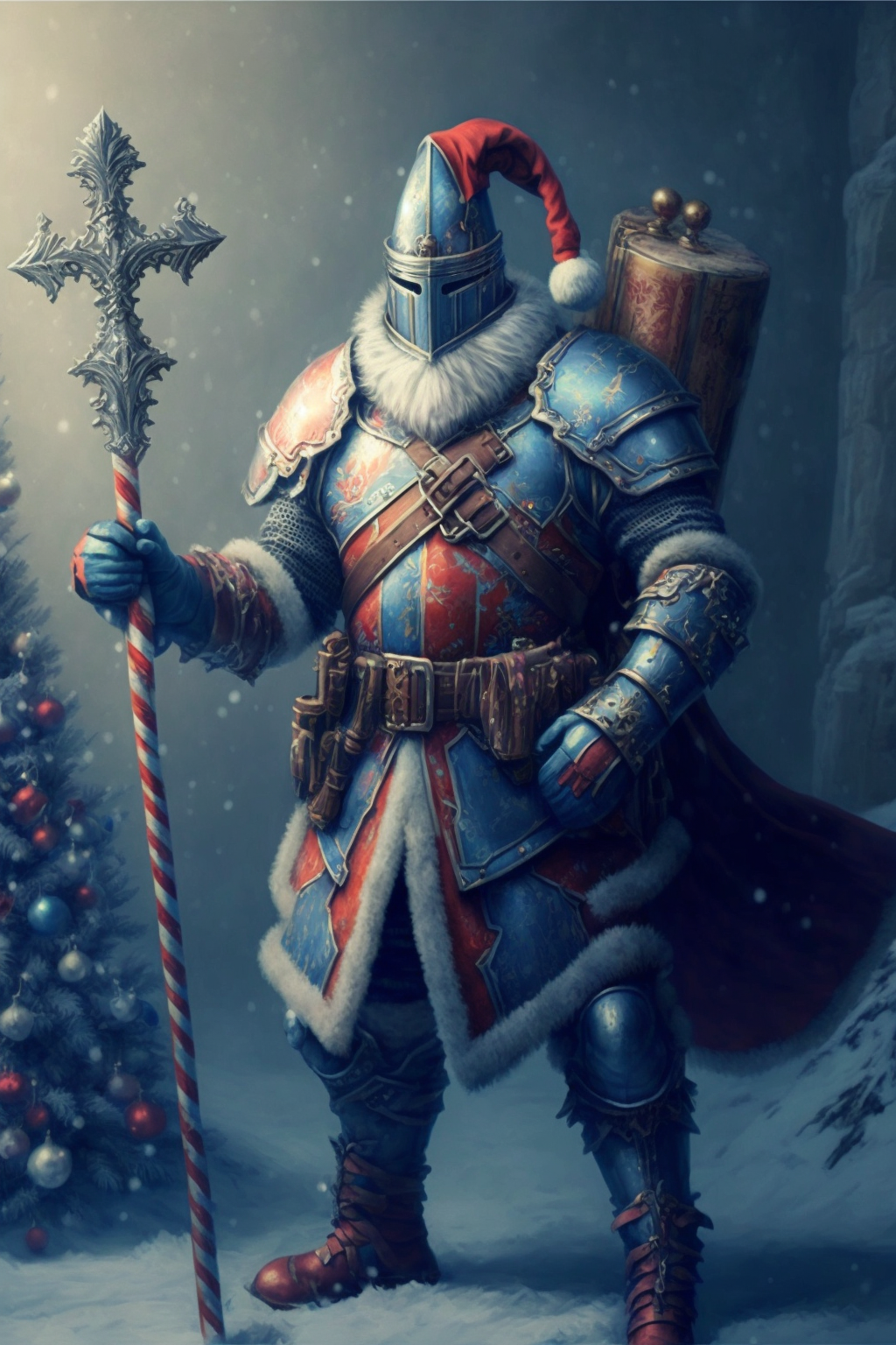 Midjourney v4: Christmas Knights Compilation - Нейронные сети, Midjourney, Artificial Intelligence, Fantasy, Knights, New Year, Longpost, Neural network art