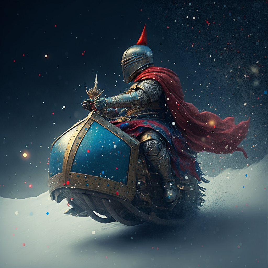 Midjourney v4: Christmas Knights Compilation - Нейронные сети, Midjourney, Artificial Intelligence, Fantasy, Knights, New Year, Longpost, Neural network art