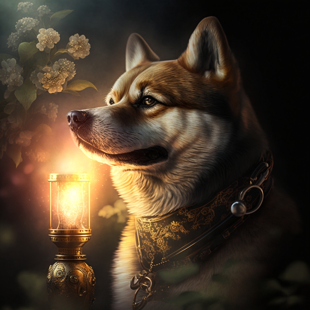 Akitas from the Midjourney neural network - My, Akita Inu, Midjourney, Dog, Steampunk, Longpost