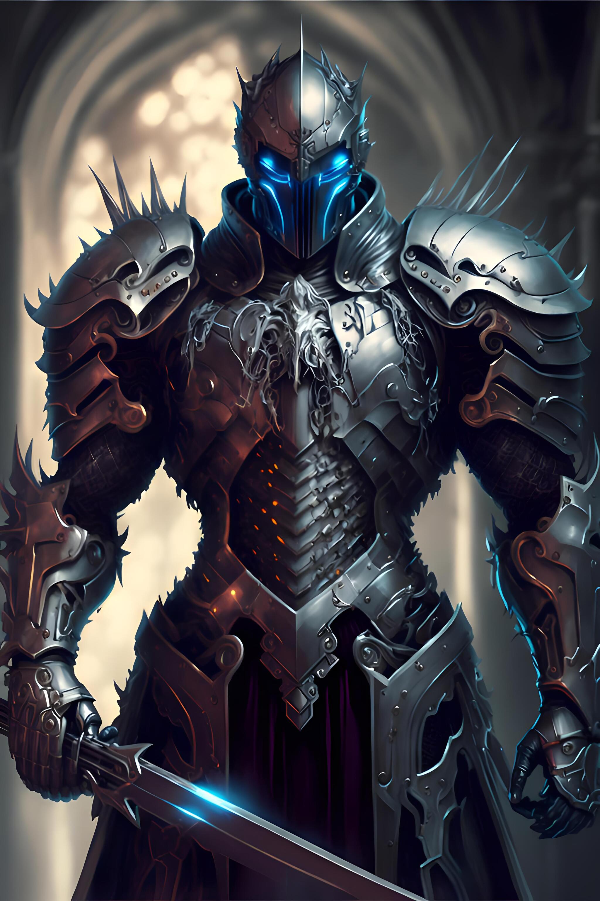 Reply to the post “Midjourney v4: A selection of fantasy knights. Part 3 - Нейронные сети, Midjourney, Fantasy, Computer graphics, Knights, Longpost, Digital drawing, Reply to post, Armor