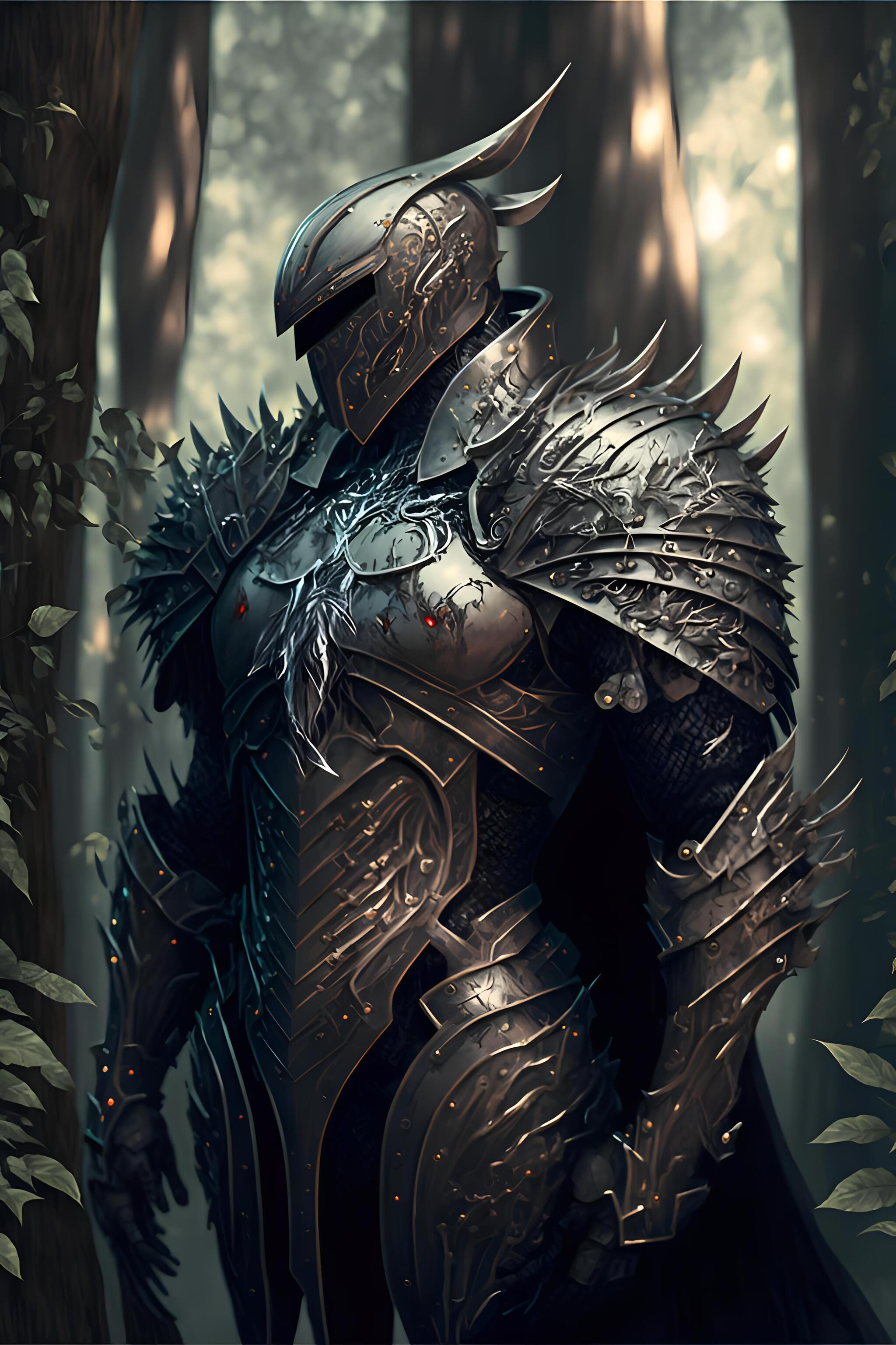 Reply to the post “Midjourney v4: A selection of fantasy knights. Part 3 - Нейронные сети, Midjourney, Fantasy, Computer graphics, Knights, Longpost, Digital drawing, Reply to post, Armor