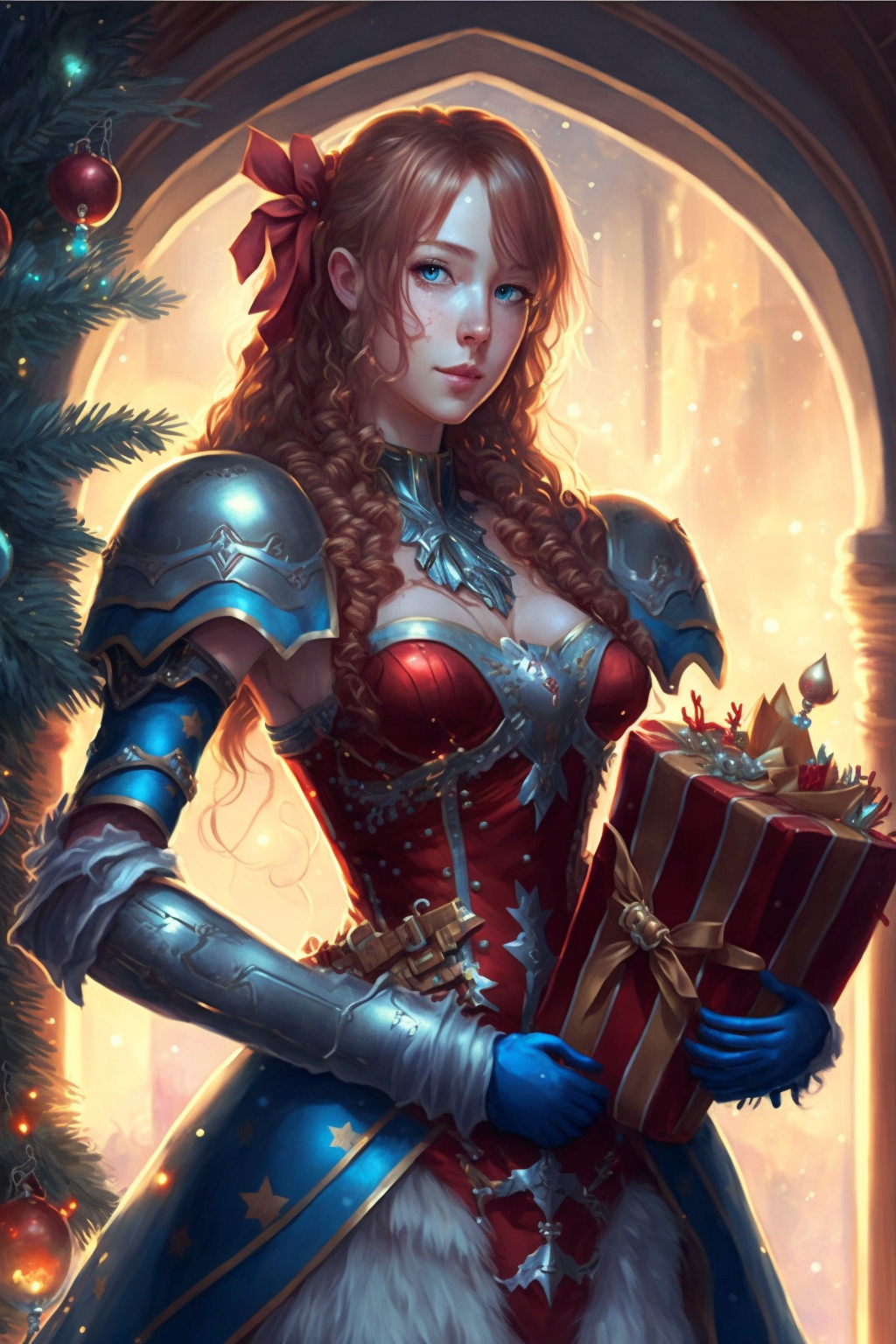 Midjourney v4: Christmas Knights Compilation - Нейронные сети, Midjourney, Artificial Intelligence, Fantasy, Knights, New Year, Longpost, Neural network art