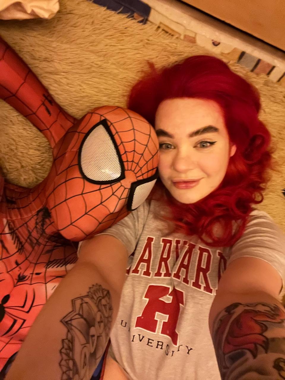 Spiderman and Mary Jane cosplay - My, Spiderman, Spider-Man: Noir, Marvel, Cosplay, Marvelousga, Captain Marvel, Superheroes, Mary Jane, Mj, Red hair, Longpost