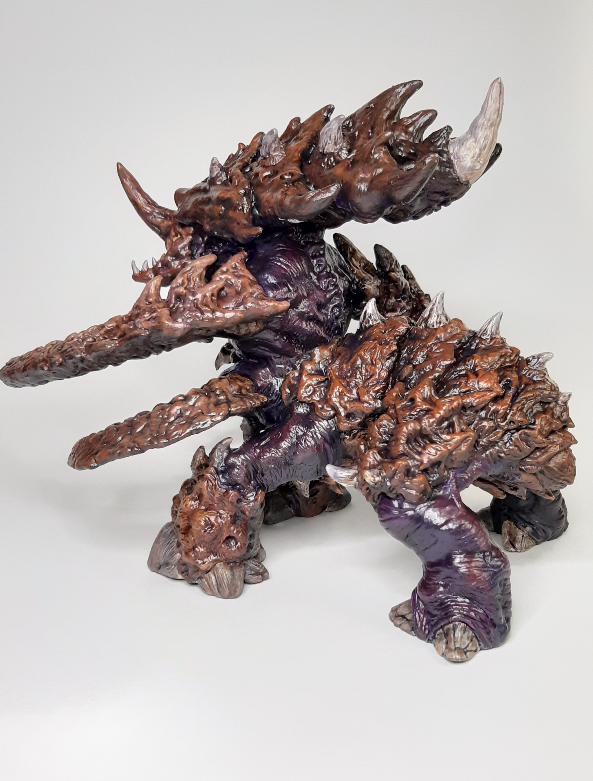 Polymer clay ultralisk - My, Лепка, Polymer clay, Needlework with process, Zerg, Ultralisk, Starcraft, Figurines, Longpost