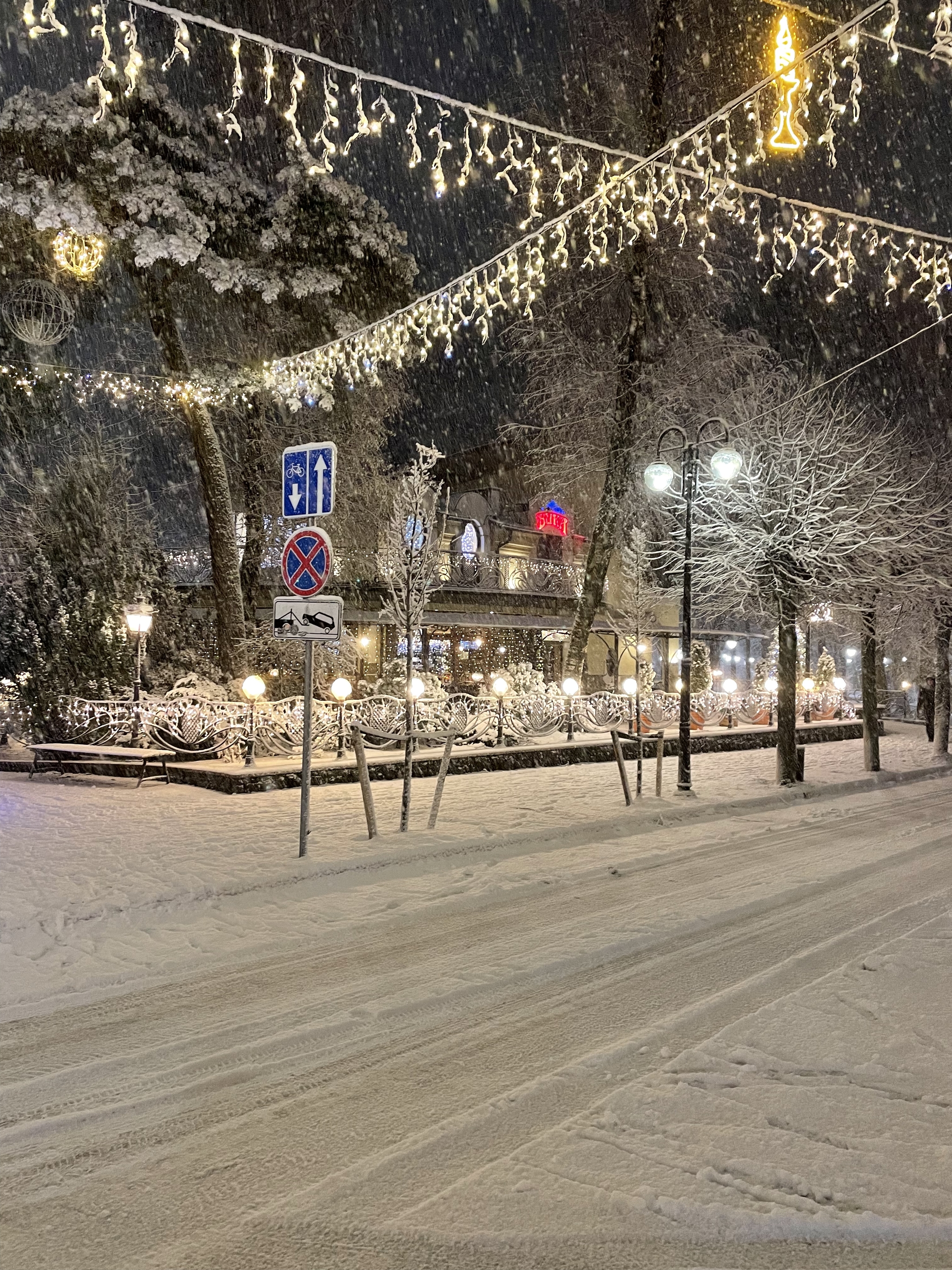 fabulous evening - My, Snow, The street, Evening, Mood, House, Moment, The photo