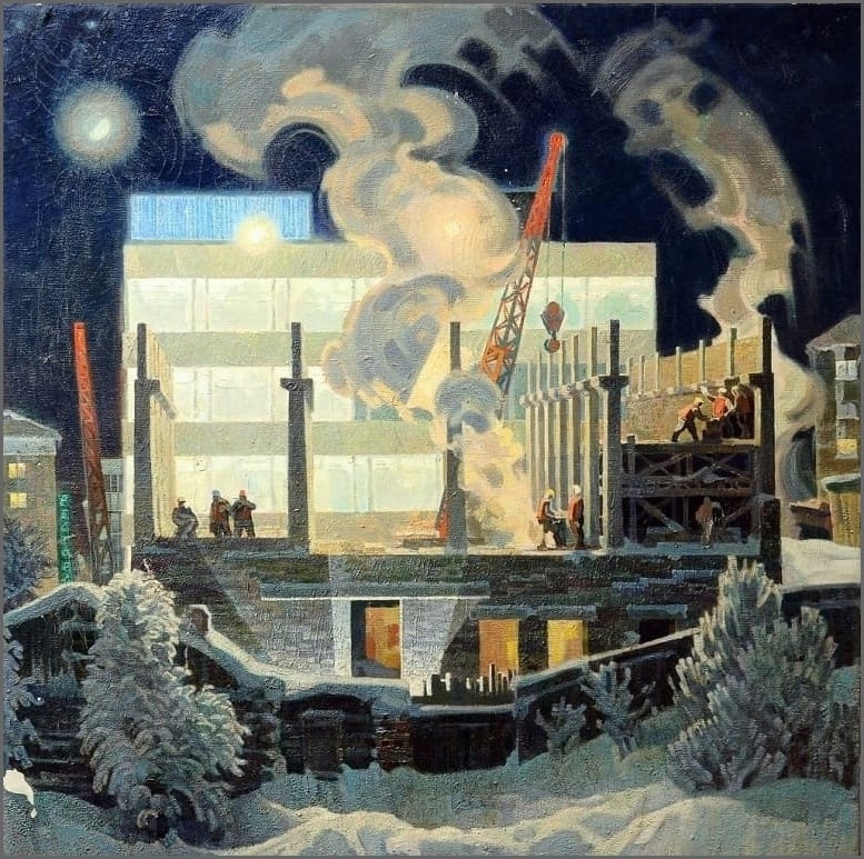 «Стройка в декабре», 1971 | Пикабу