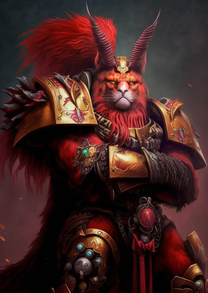 The neural network draws cats from Warhammer 40K - My, Warhammer 40k, Midjourney, Нейронные сети, Wh Art, Longpost